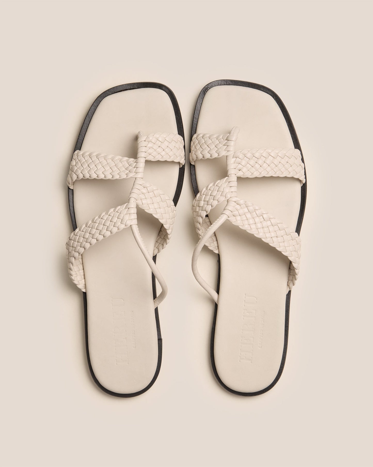 LINA WOVEN - Strappy Toe-Post Sandal | Hereu discount