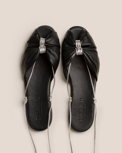 NUAT - Ruched Lace-up Sandal | Hereu online