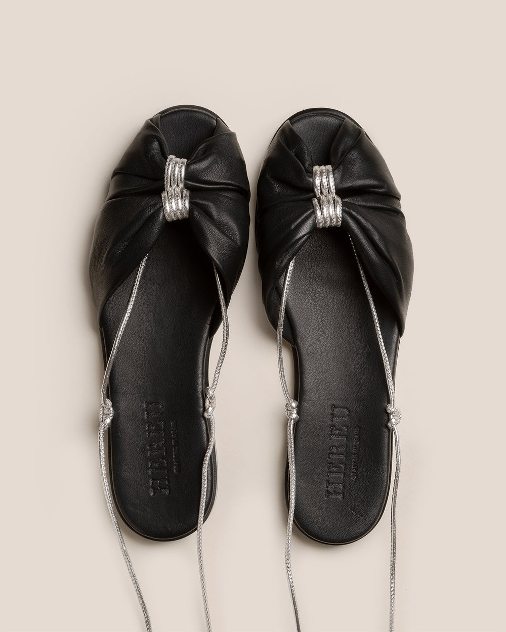 NUAT - Ruched Lace-up Sandal | Hereu online