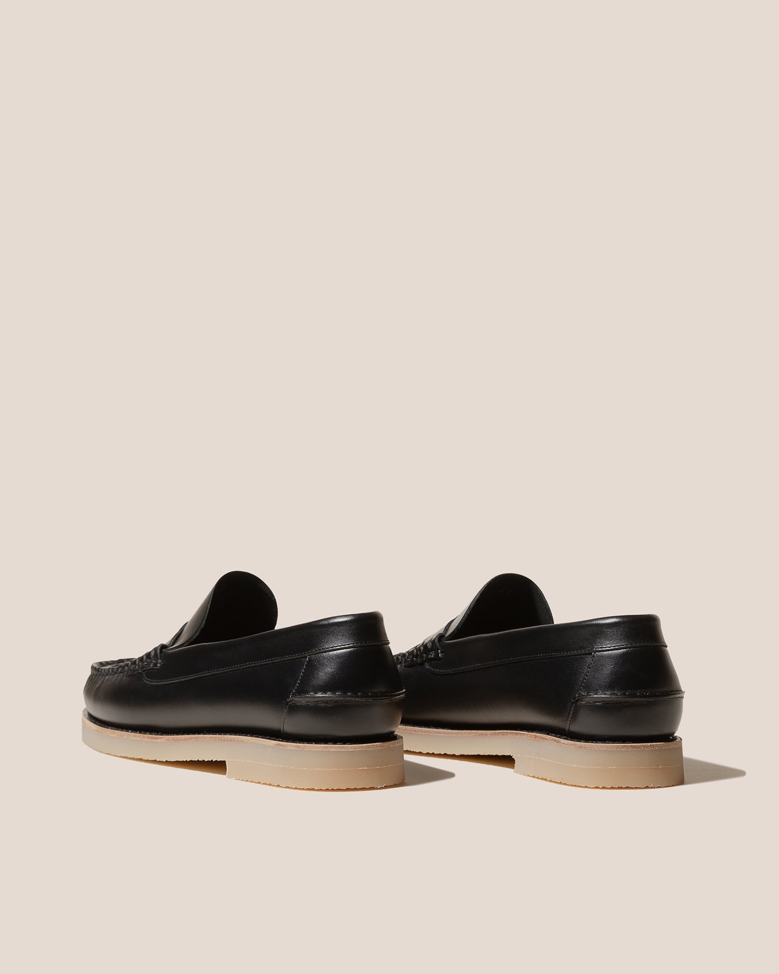 NOMBELA RUBBER VEG TAN - Interwoven Detail Slip-On Loafer | Hereu sale