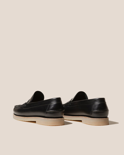 NOMBELA RUBBER VEG TAN - Interwoven Detail Slip-On Loafer | Hereu sale
