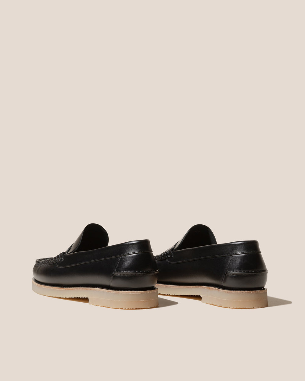 NOMBELA RUBBER VEG TAN - Interwoven Detail Slip-On Loafer | Hereu sale