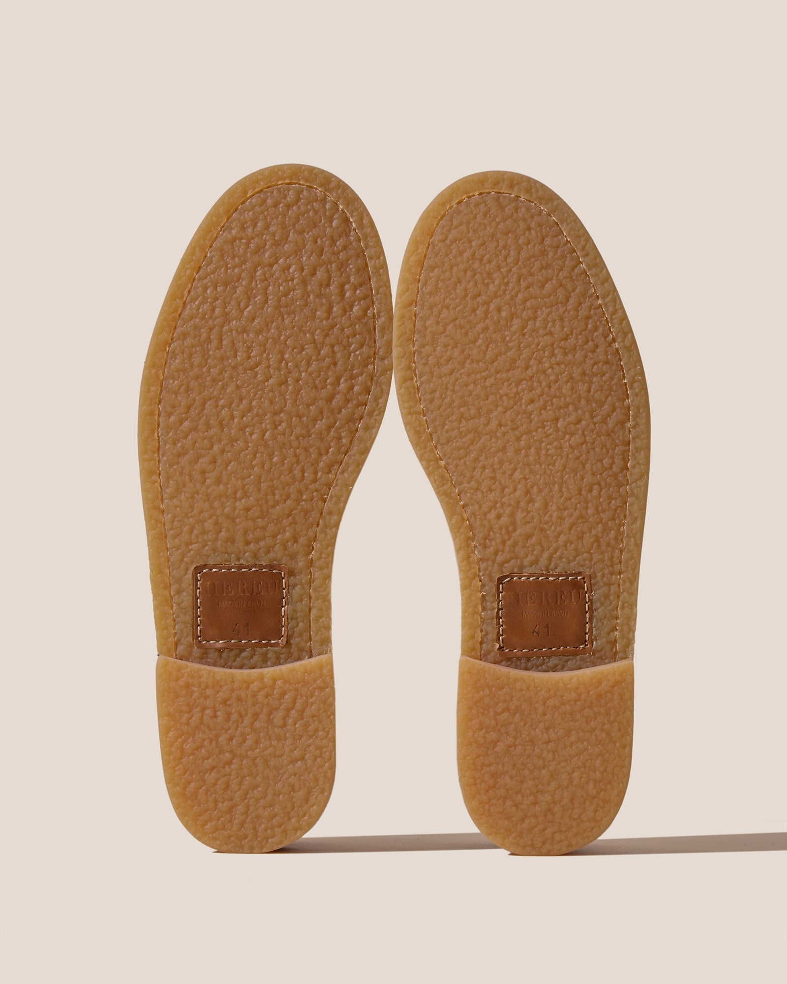 NOMBELA RUBBER VEG TAN - Interwoven Detail Slip-On Loafer | Hereu sale