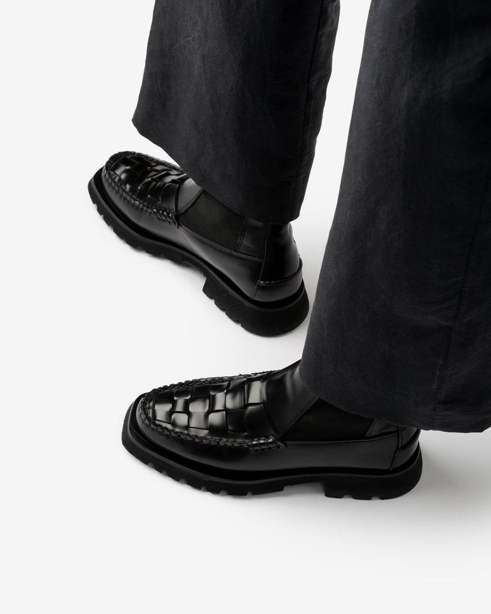 Hereu Boots | ALDA WOVEN SPORT - Tread Sole Interwoven-detail Chelsea Boot - Women