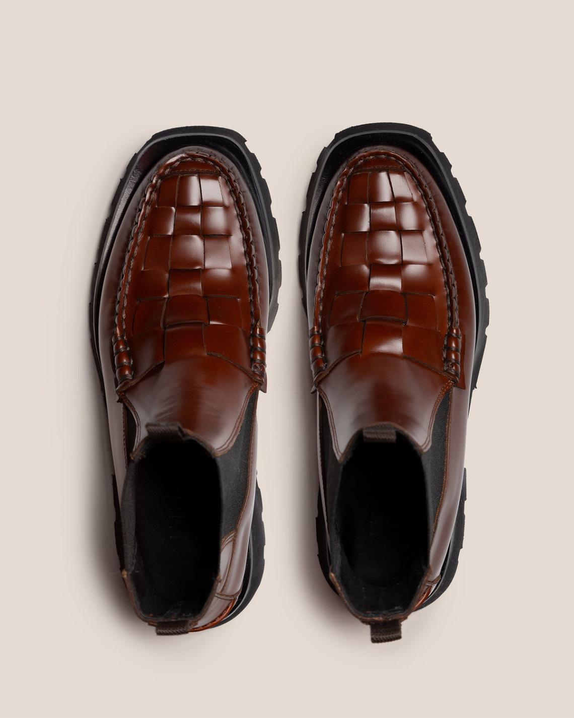 Hereu Boots | ALDA WOVEN SPORT - Tread Sole Interwoven-detail Chelsea Boot - Women