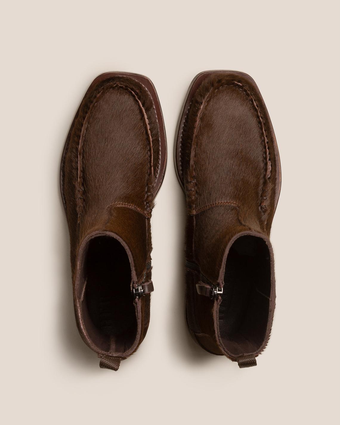 Hereu Boots | ANDREU CALF HAIR - Mid-Calf Zipped Boot - Women