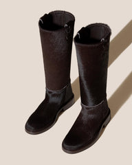 Hereu Boots | ANELLA CALF HAIR - Interwoven Detailed Pull-On Boot - Women