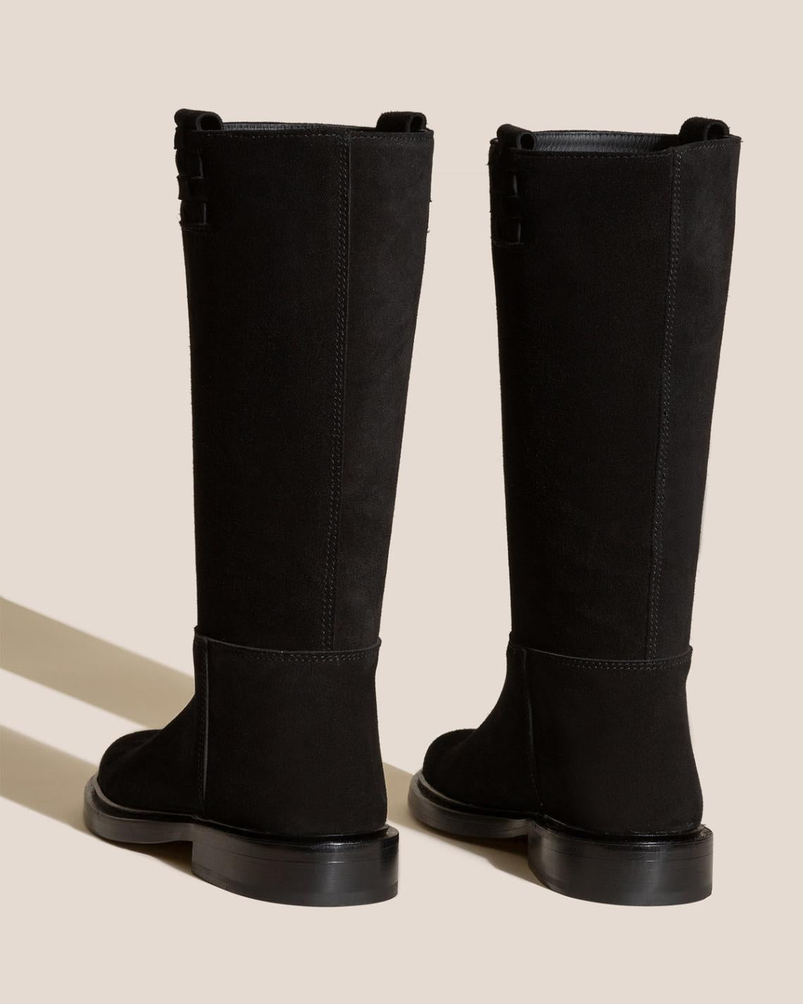 Hereu Boots | ANELLA WAXED - Interwoven Detailed Pull-On Boot - Women