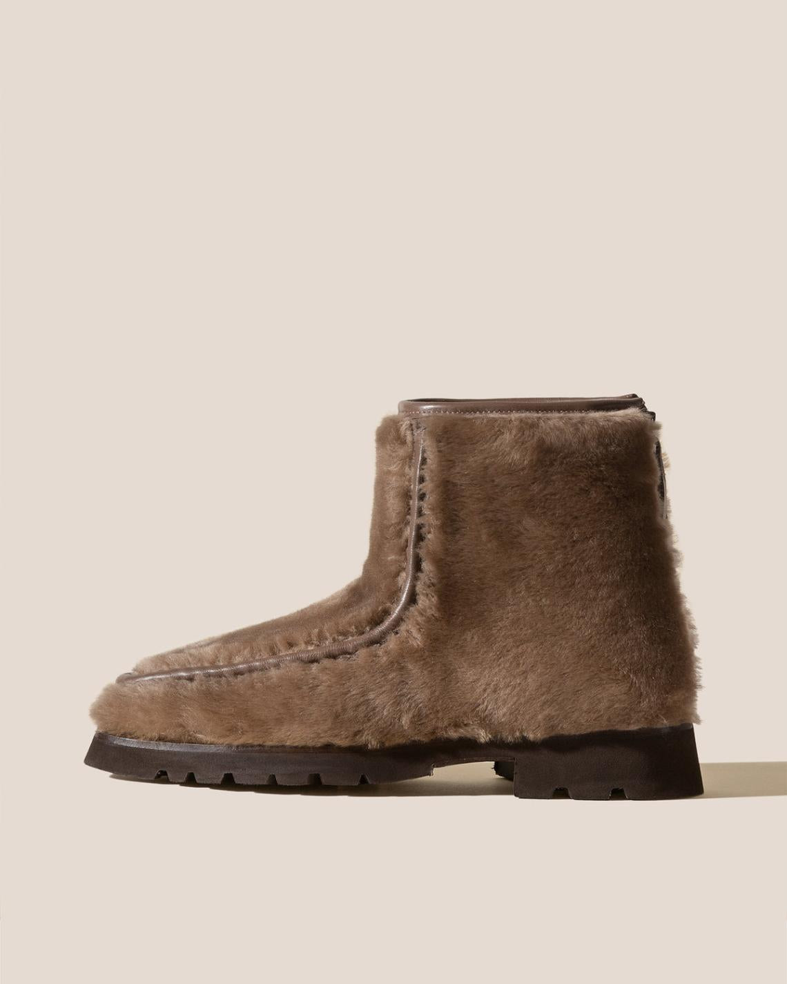 Hereu Boots | ARMENTA LOW ZIPPED - Shearling Ankle Boot Loafer - Women