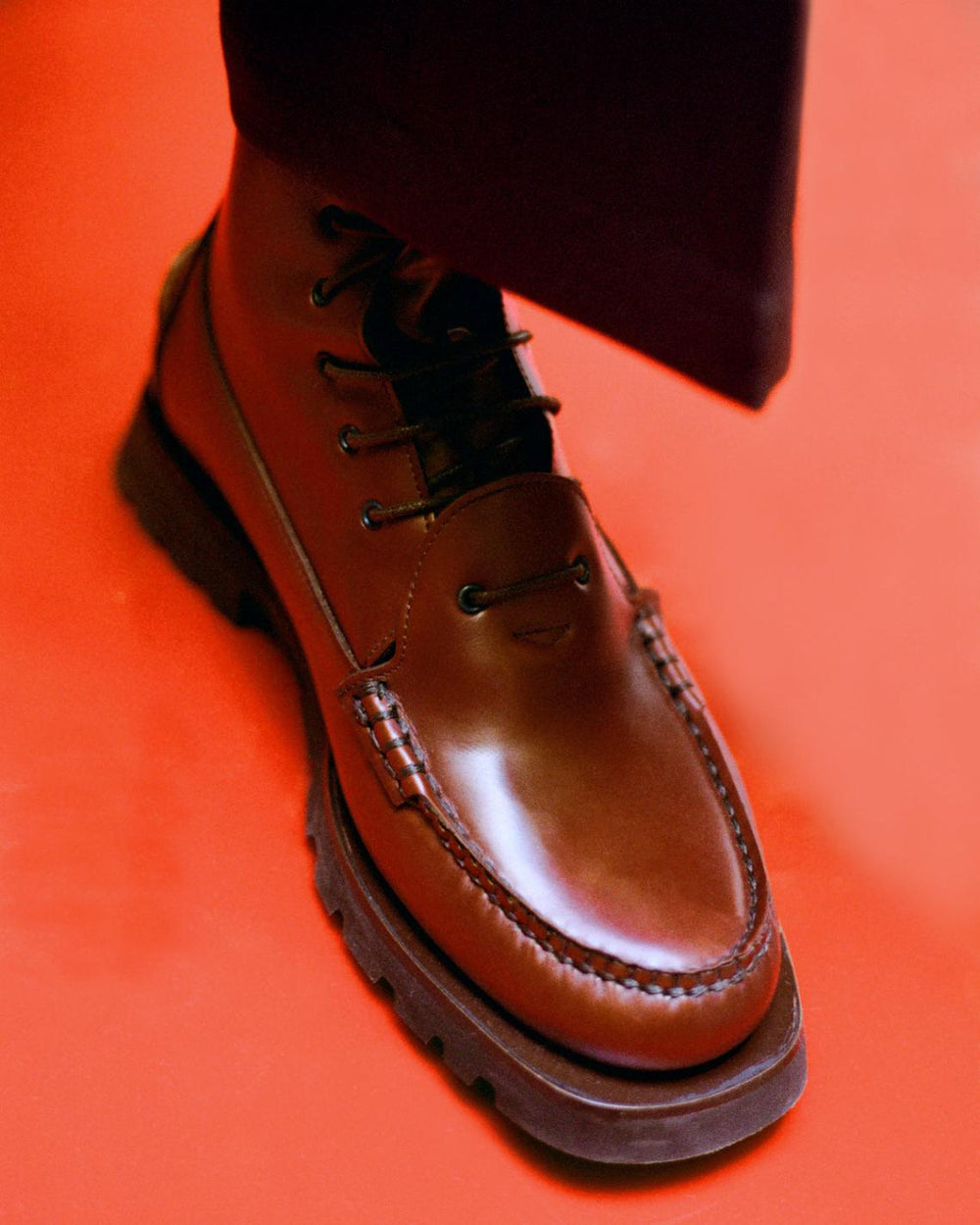 Hereu Boots | CORDO - Tread Sole Lace-Up Loafer Boot - Men