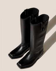 Hereu Boots | GALILEA - Square-Toe Braided Detail Boot - Women