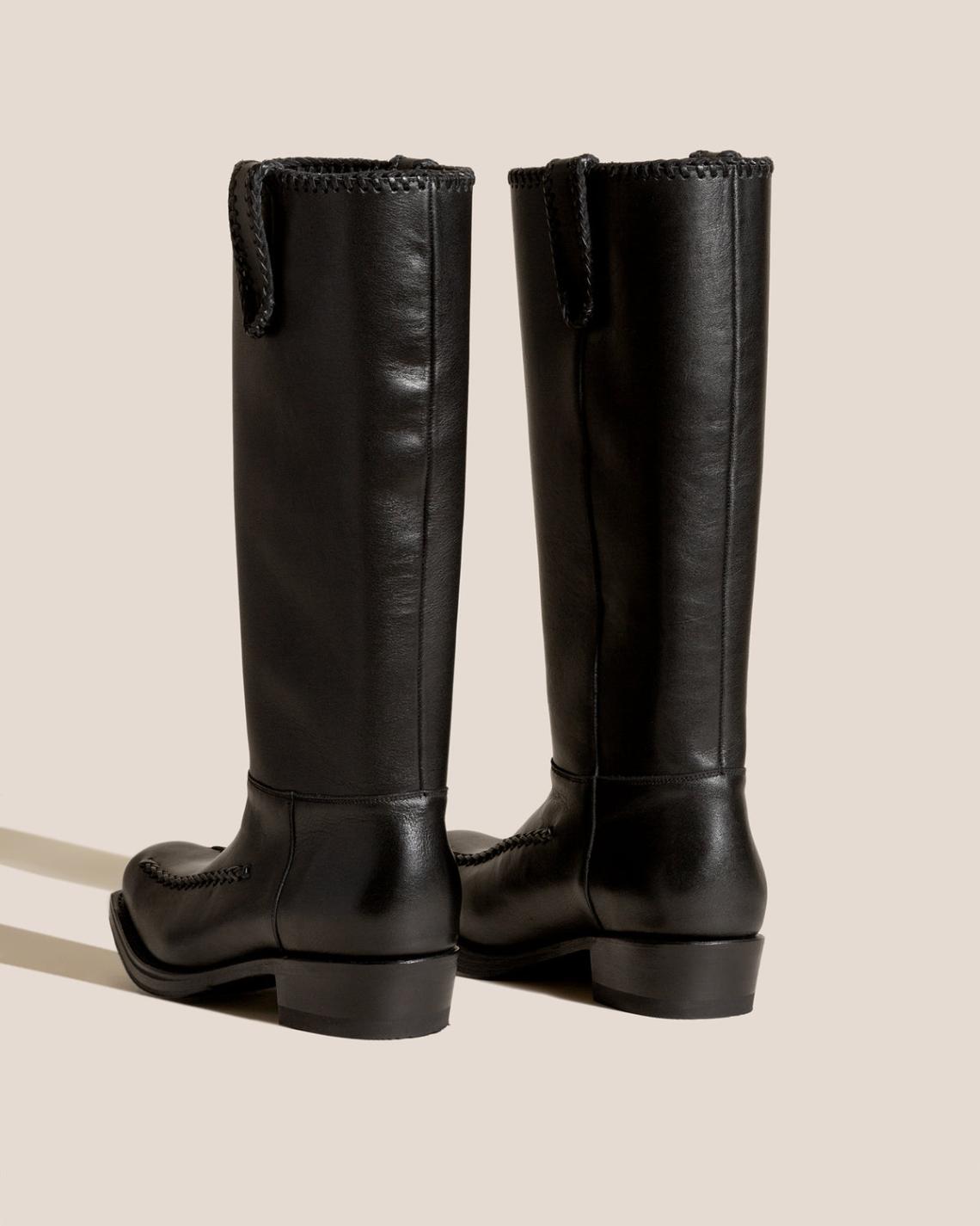 Hereu Boots | GALILEA - Square-Toe Braided Detail Boot - Women