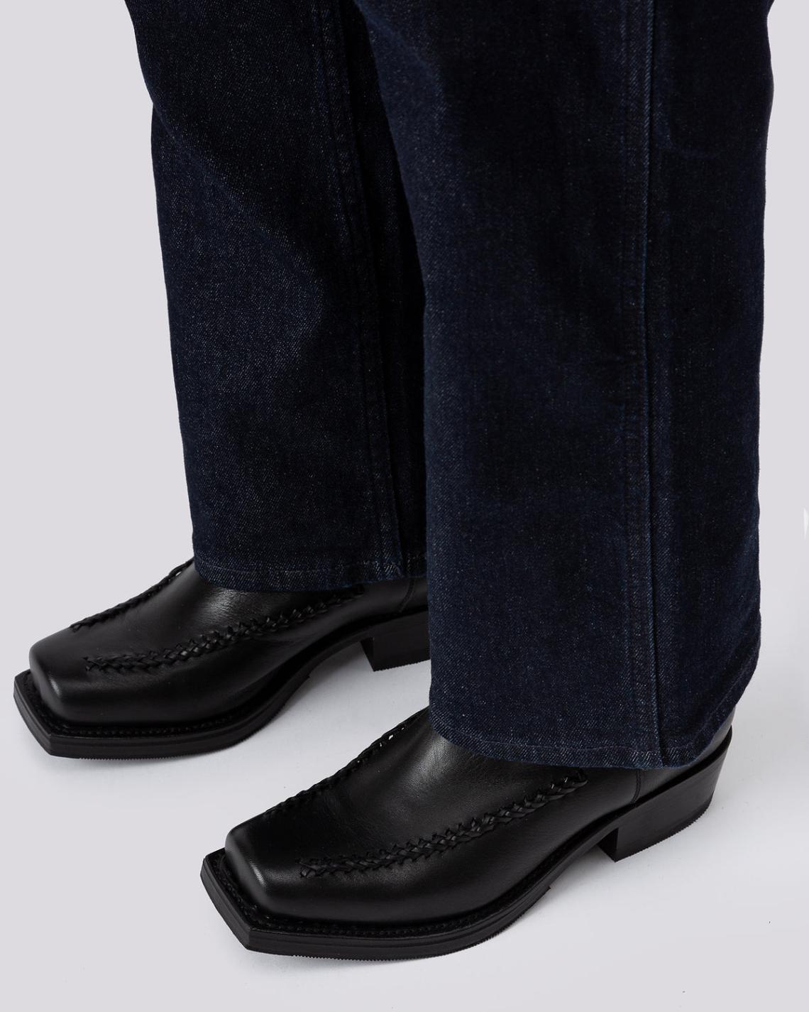 Hereu Boots | GALILEA - Square-Toe Braided Detail Boot - Women