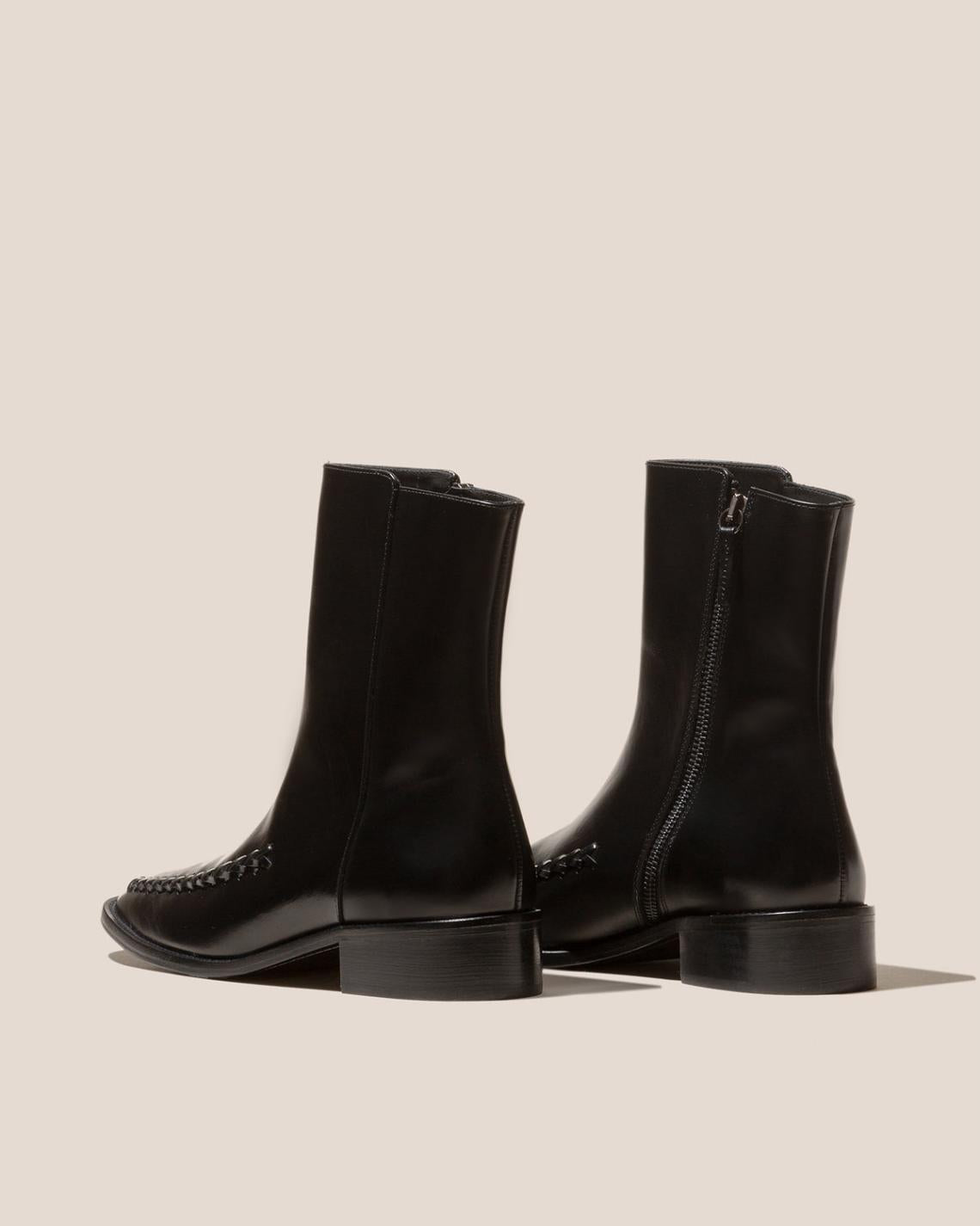 Hereu Boots | METLA POLISHED - Almond Toe Mid Calf Boot - Women