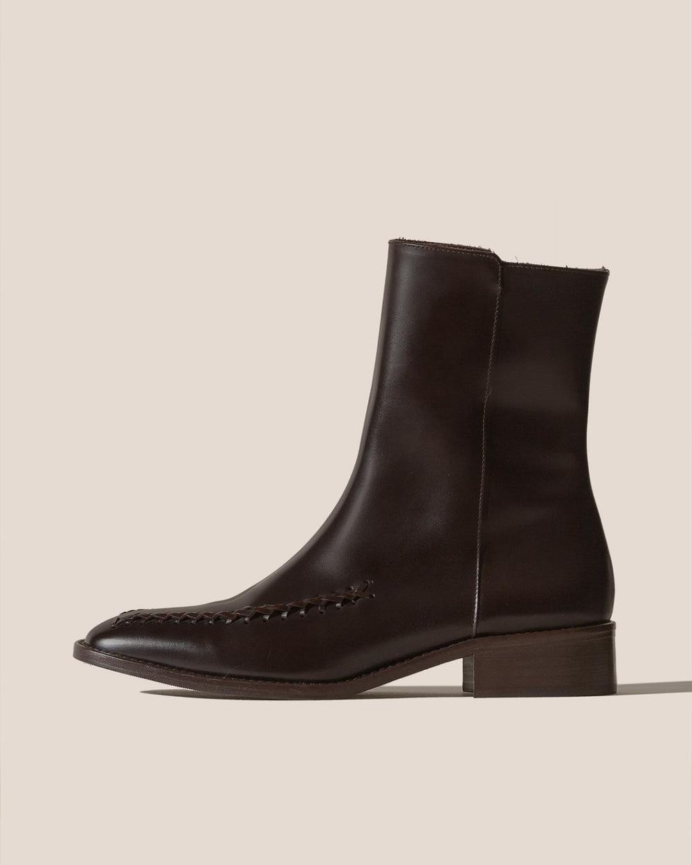 Hereu Boots | METLA POLISHED - Almond Toe Mid Calf Boot - Women