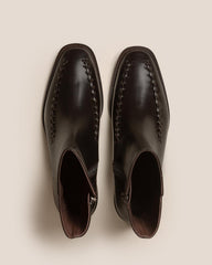 Hereu Boots | METLA POLISHED - Almond Toe Mid Calf Boot - Women