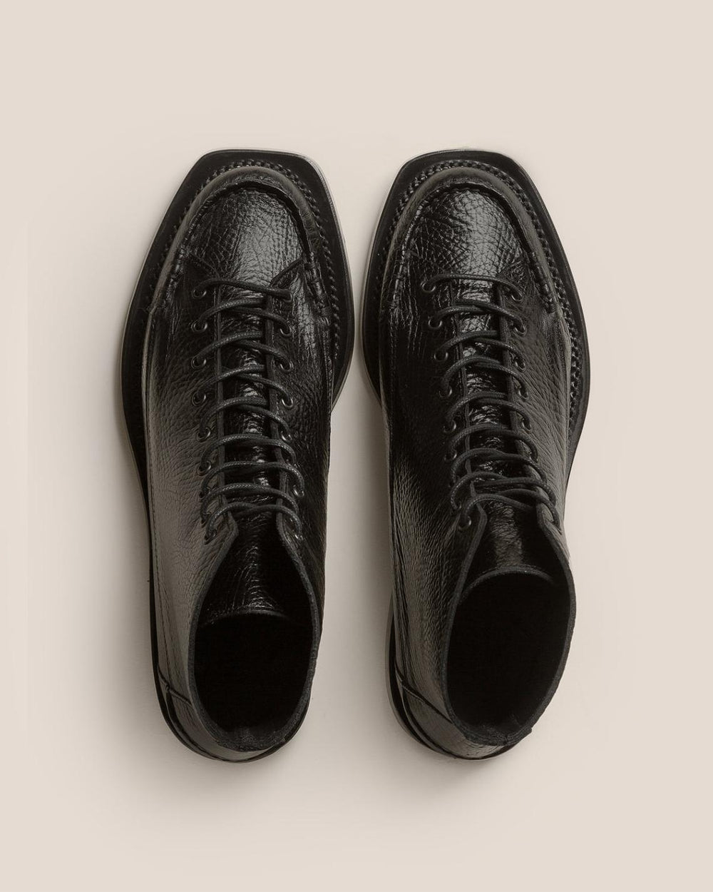 Hereu Boots | PRIEGO SQUARED BOOT GRAINY - Lace Up Loafer - Women