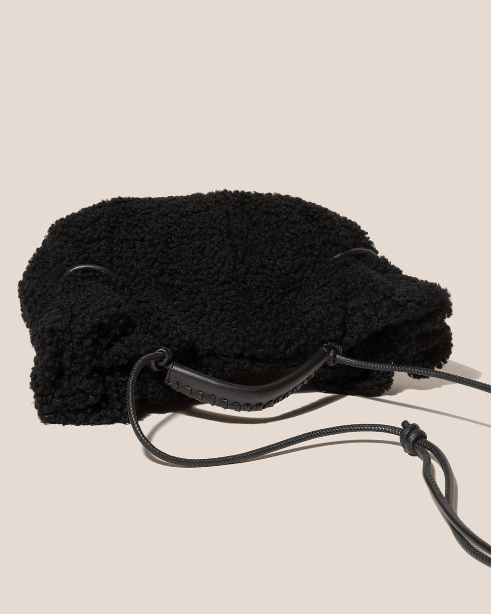 Hereu Crossbody Bags | ARTA MINI CURLY SHEARLING - Pleated Crossbody Bag - Women