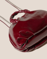 Hereu Crossbody Bags | BOMBON CRINKLED GLOSSY - Small Plaited-handle Leather Crossbody Bag - Women