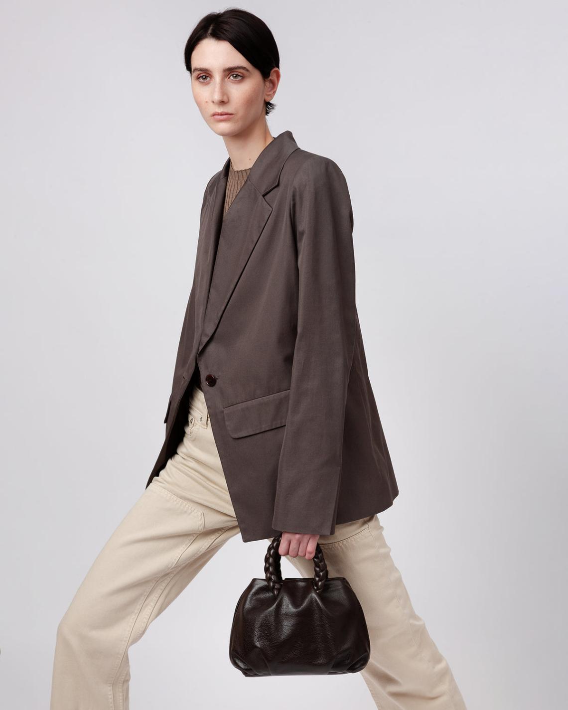 Hereu Crossbody Bags | BOMBON M SUPPLE SHINY - Plaited-handle Leather Crossbody Bag - Women