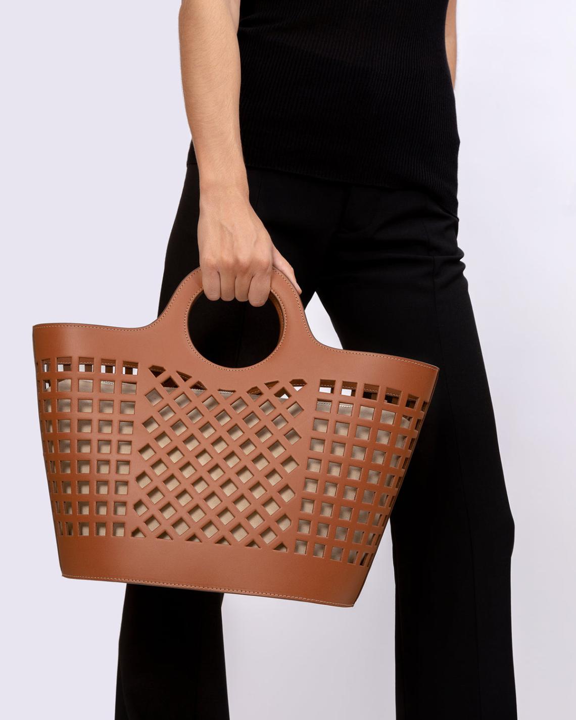 Hereu Crossbody Bags | COLMADO - Cut-out Leather Tote Bag - Women