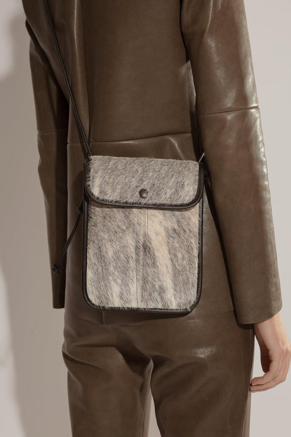 Hereu Crossbody Bags | TERRA CALF HAIR - Square-Flat Crossbody Bag - Women/Men