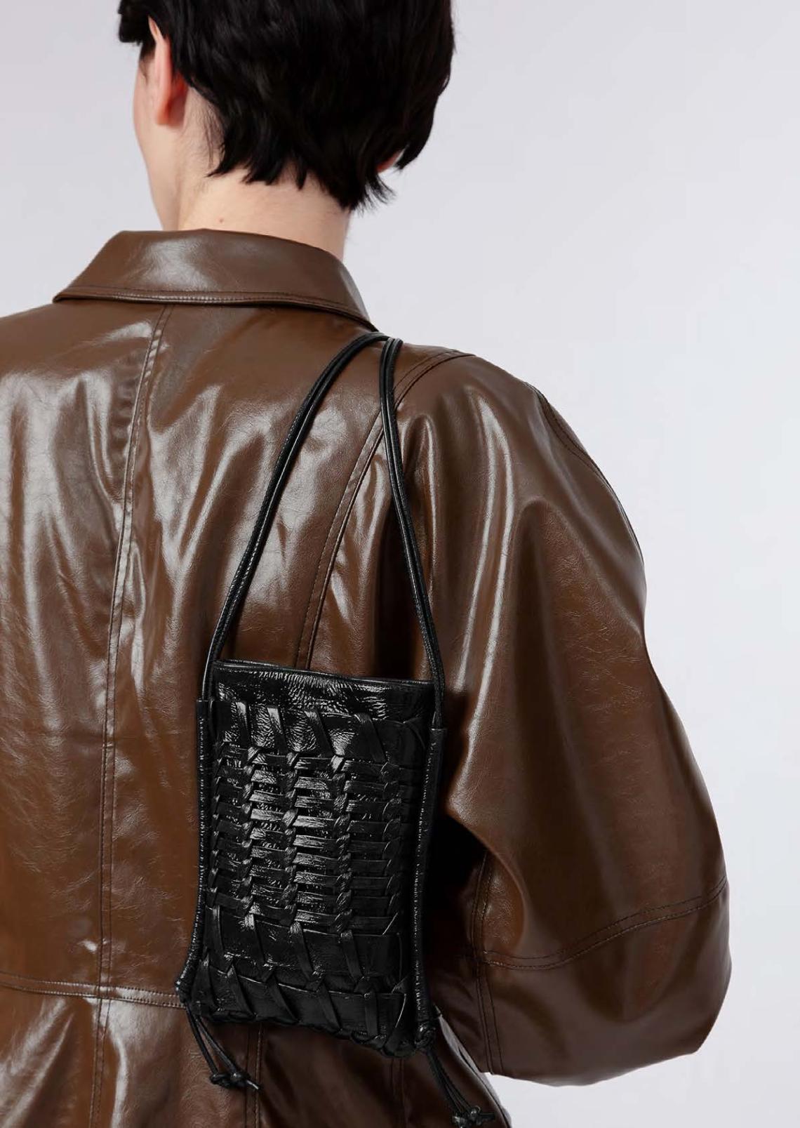 Hereu Crossbody Bags | TRENA MINI CRINKLED GLOSSY - Flat Square Crossbody Bag - Men/Women