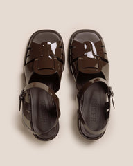 Hereu Heels | ANCORA SQUARED HEELED GLOSSY - Open-Toe Fisherman Sandal - Women