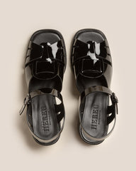 Hereu Heels | ANCORA SQUARED HEELED GLOSSY - Open-Toe Fisherman Sandal - Women