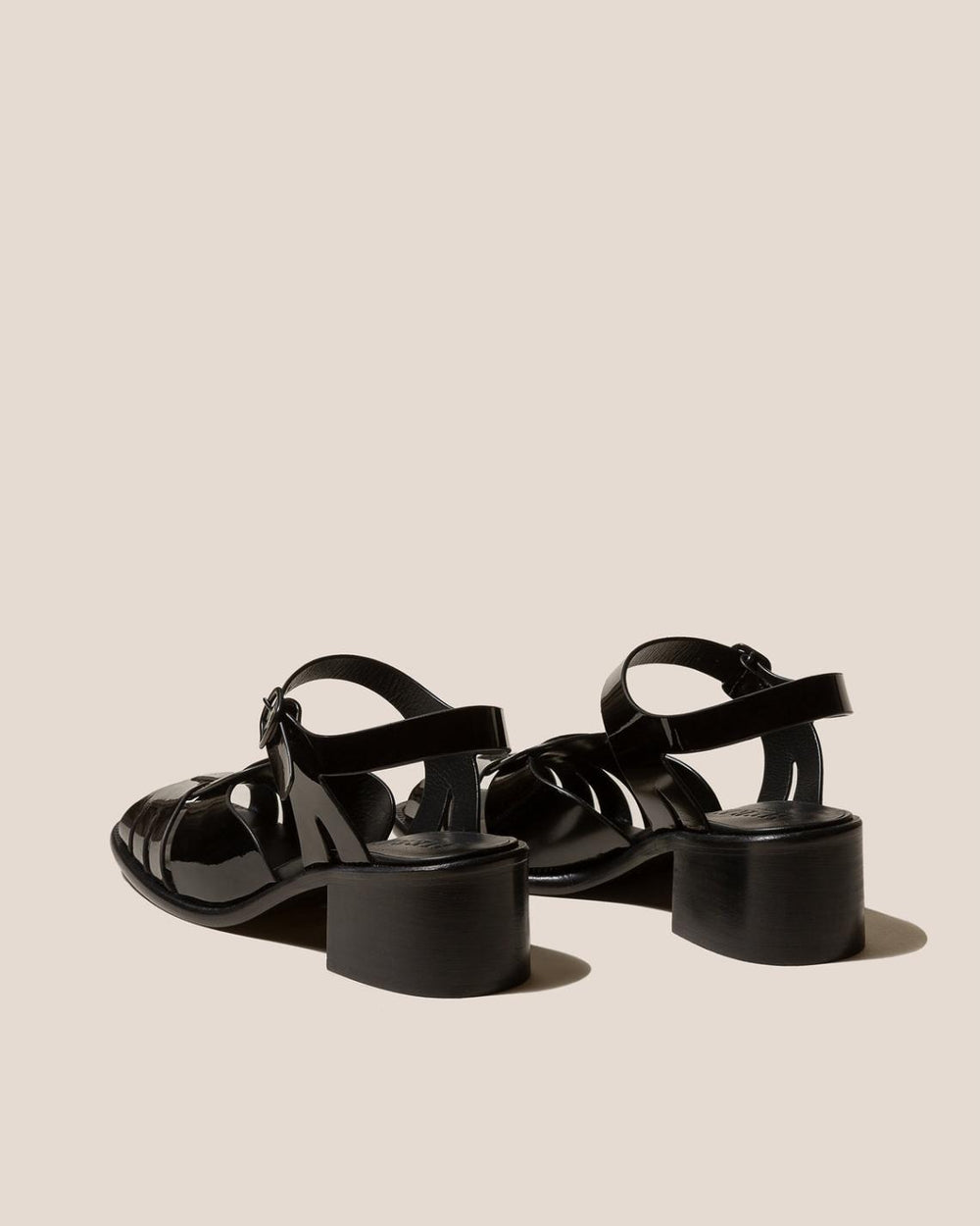Hereu Heels | ANCORA SQUARED HEELED GLOSSY - Open-Toe Fisherman Sandal - Women