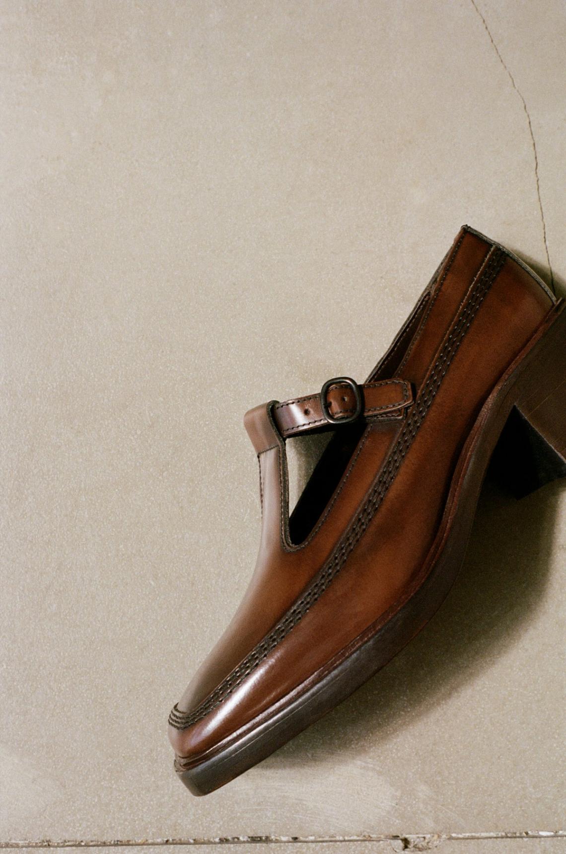 Hereu Heels | LLUISA HEELED - Brushed T-bar Loafer - Women