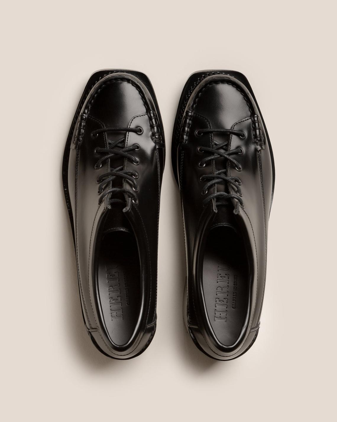 Hereu Heels | PRIEGO SQUARED HEELED - Lace Up Moccasin - Women