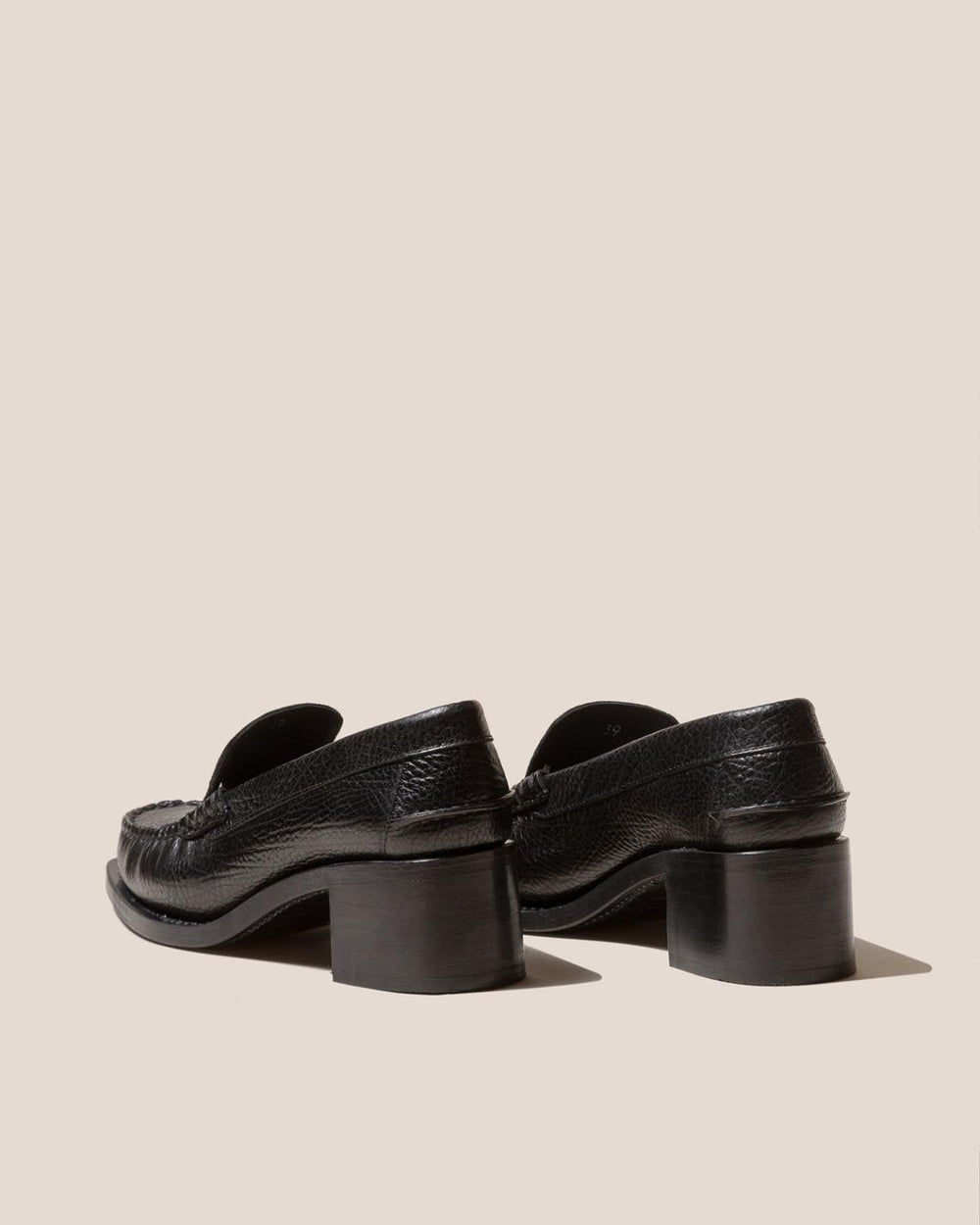 Hereu Heels | SINEU HEELED GRAINY - Interlaced Detail Slip-On Loafer - Women