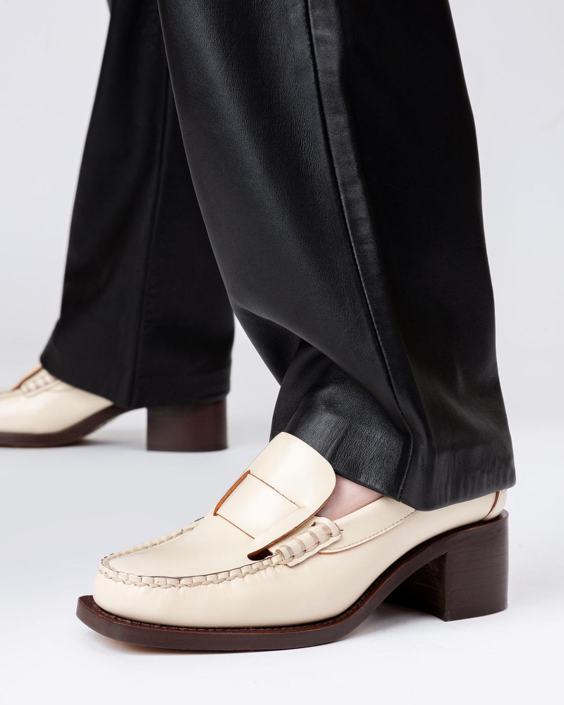 Hereu Heels | SINEU HEELED - Interlaced Detail Slip-On Loafer - Women