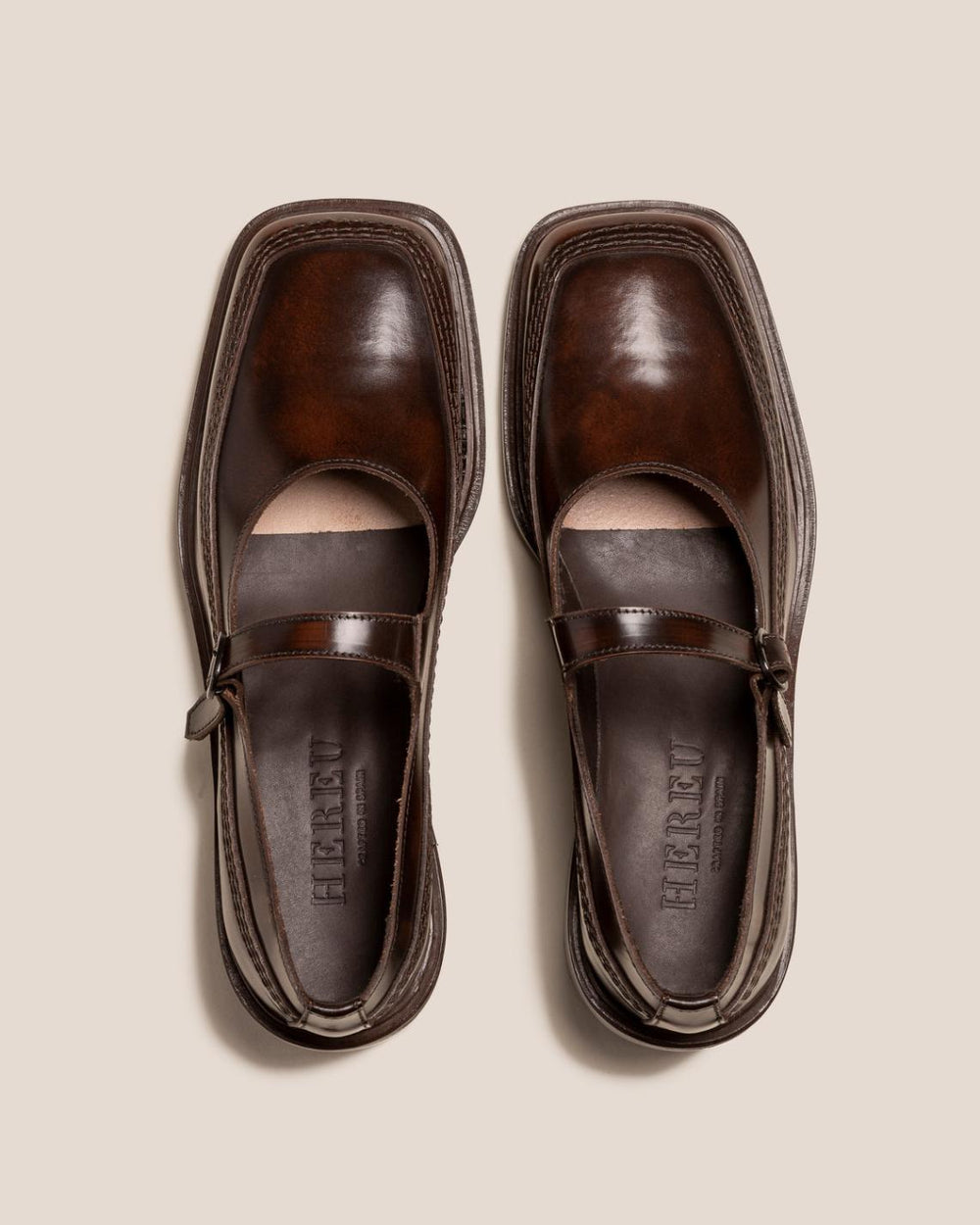 Hereu Heels | SIO HEELED - Brushed Mary Jane Loafer - Women