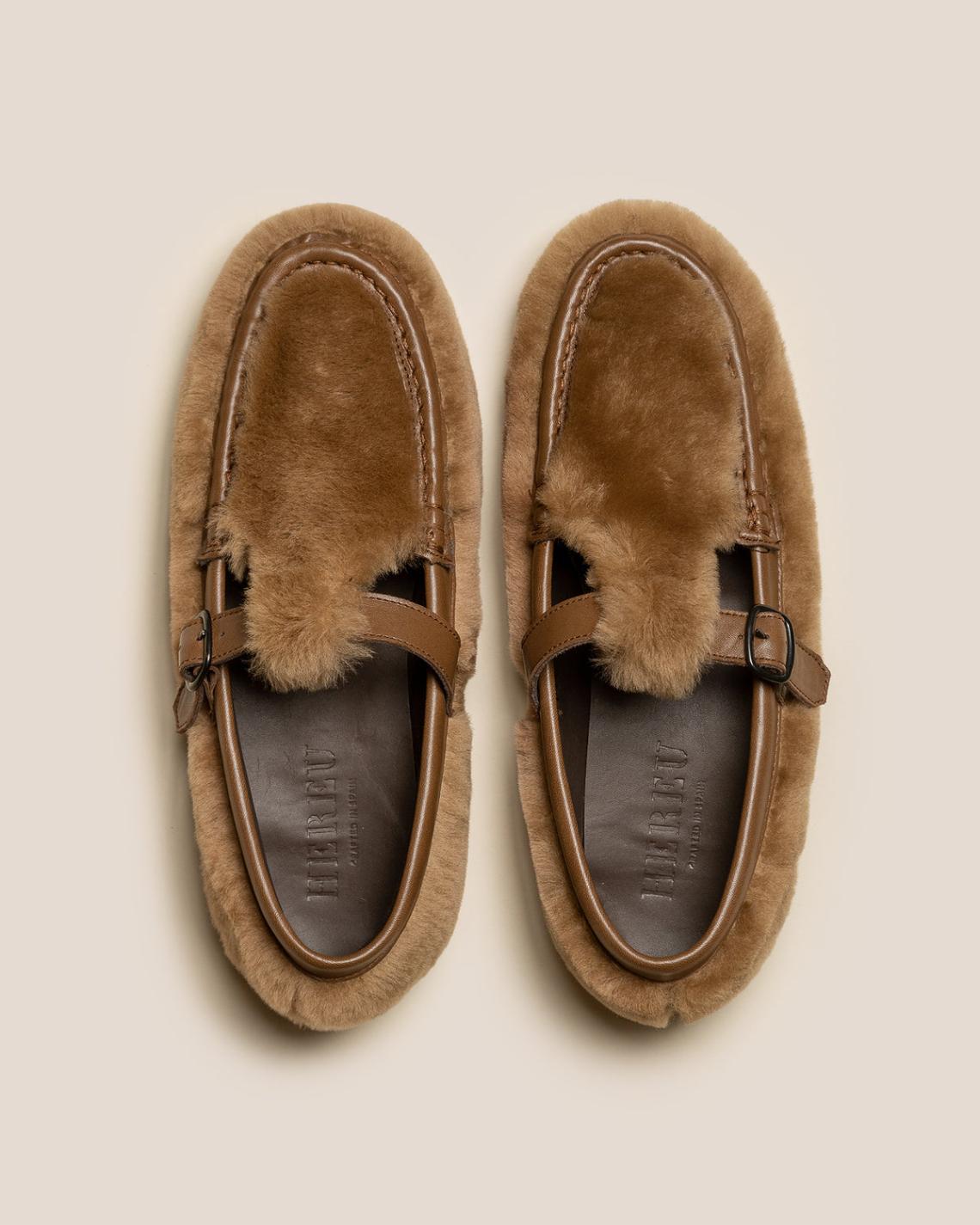 Hereu Loafers | ALBER SHEARLING - T-Bar Loafer - Men