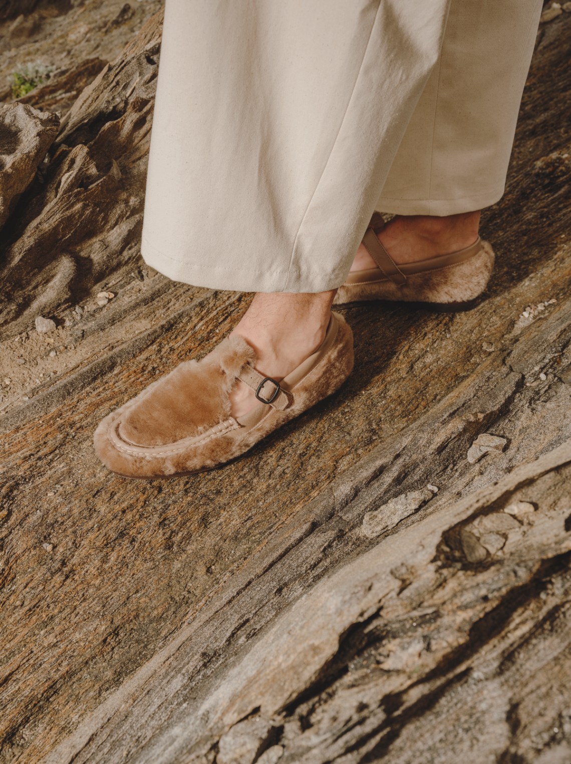 Hereu Loafers | ALBER SHEARLING - T-Bar Loafer - Men