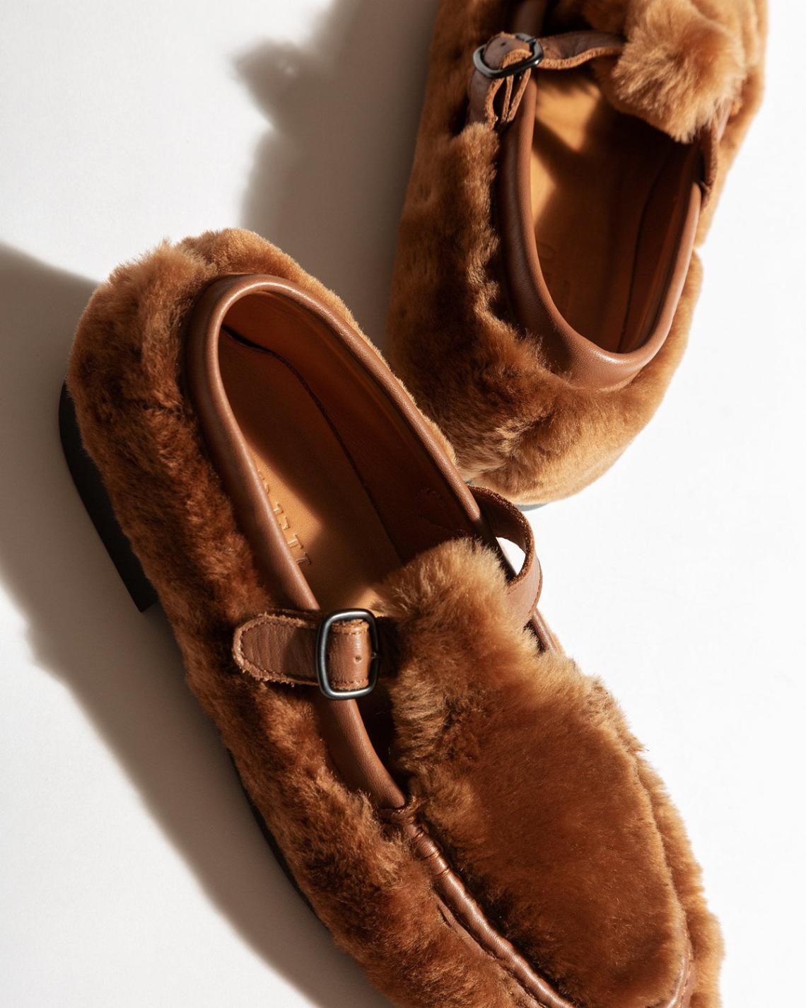Hereu Loafers | ALBER SHEARLING - T-bar Loafer - Men