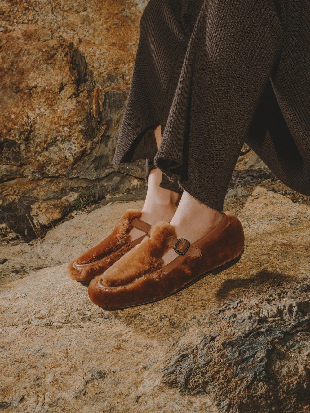 Hereu Loafers | ALBER SHEARLING - T-bar Loafer - Men