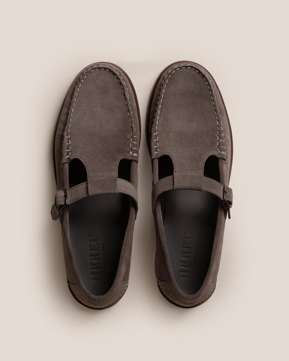 Hereu Loafers | ALBER SUEDE - T-bar Loafer - Men