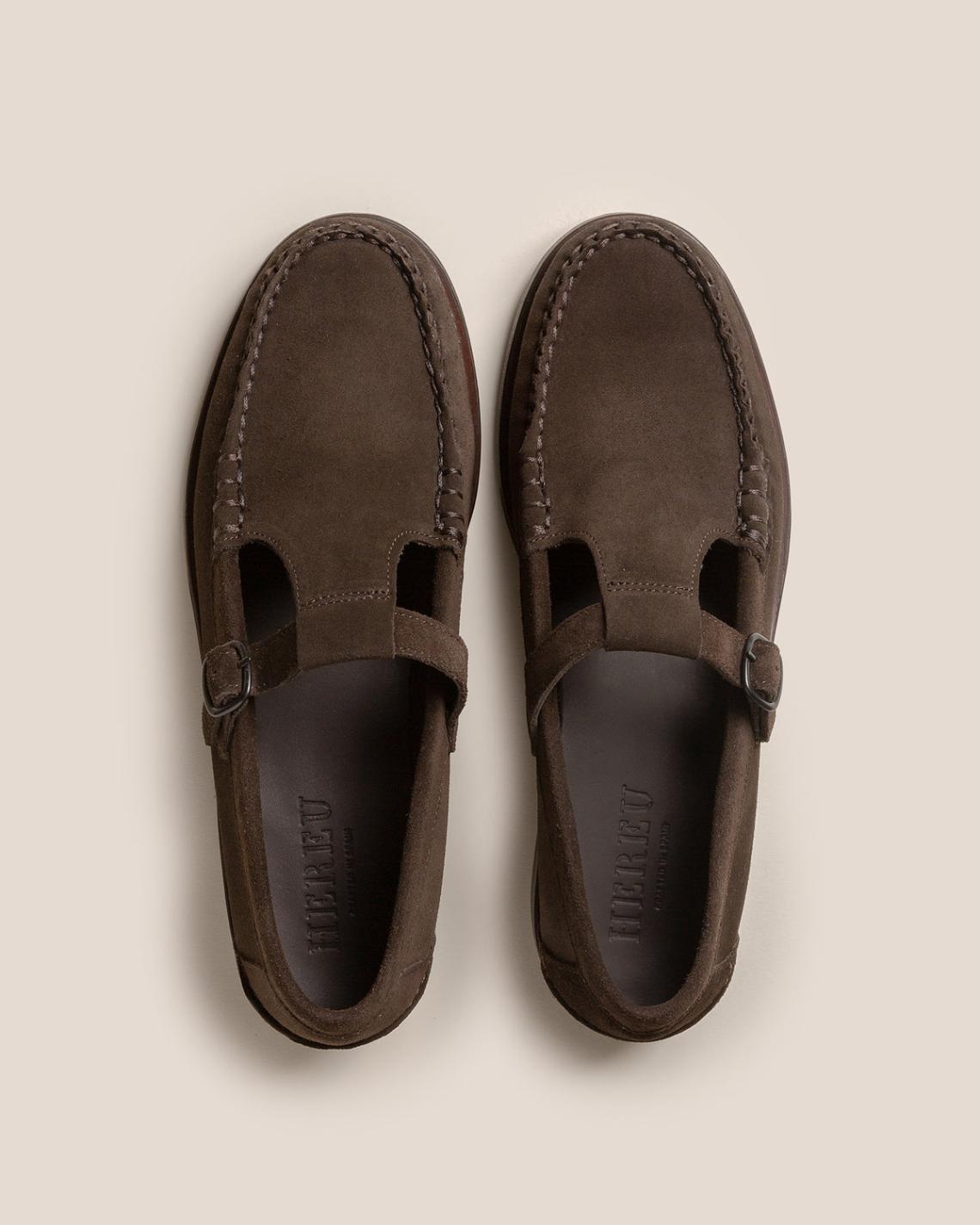 Hereu Loafers | ALBER SUEDE - T-bar Loafer - Women