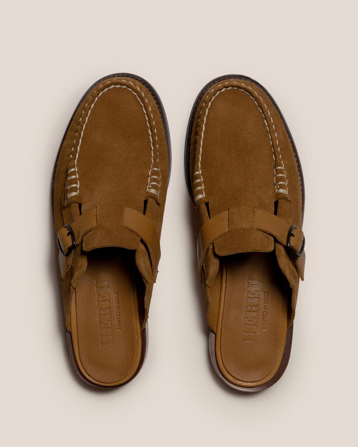 Hereu Loafers | BARRACA - Buckle-strap Mule Loafer - Men