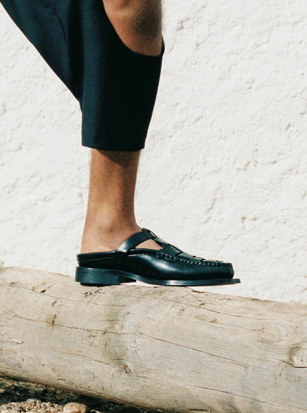 Hereu Loafers | BONELL - Woven T-bar Mule Loafer - Men