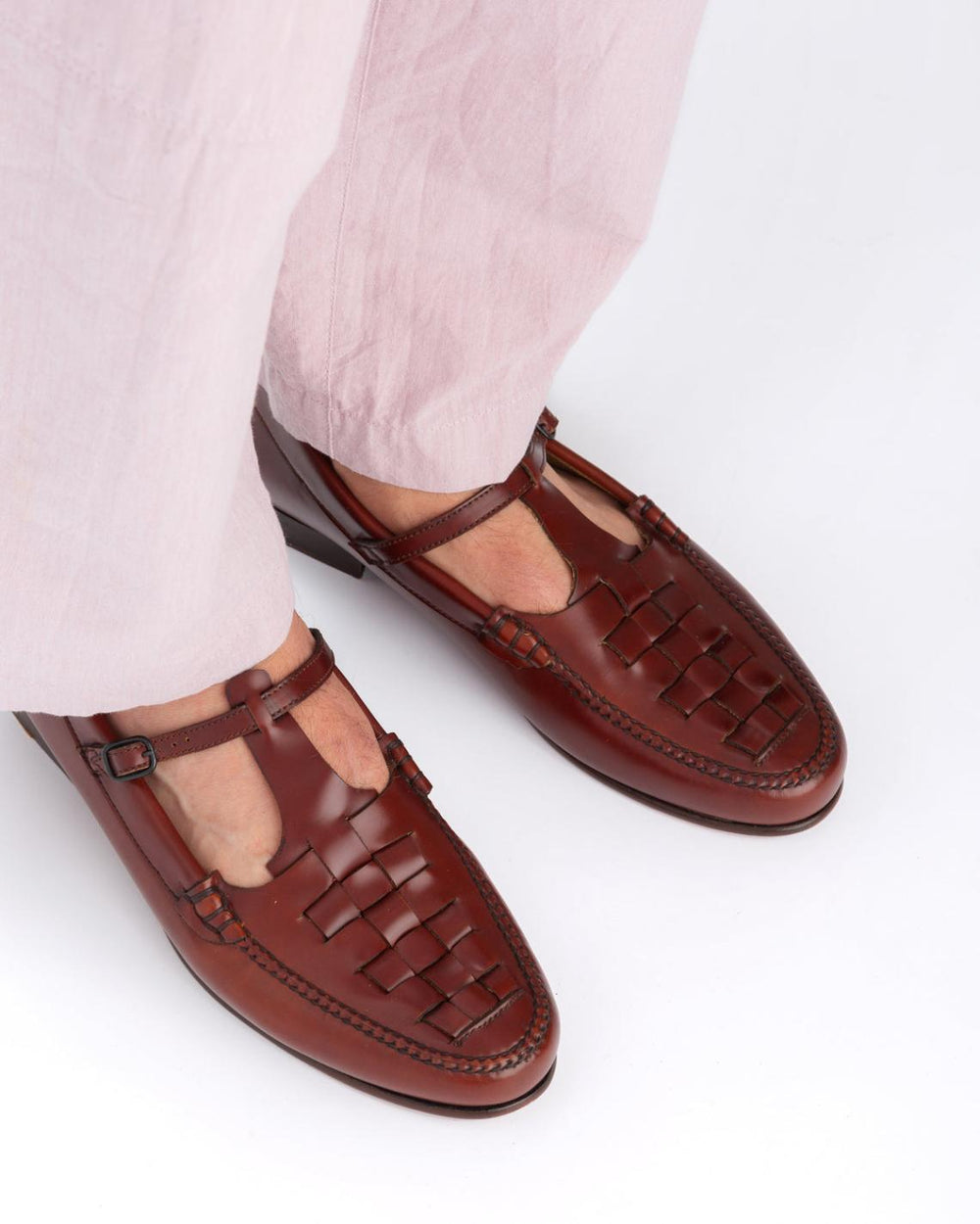 Hereu Loafers | MAQUEDA - Interwoven T-bar Loafer - Men