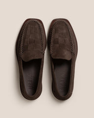 Hereu Loafers | NOMBELA SUEDE - Interwoven Detail Slip-on Loafer - Men