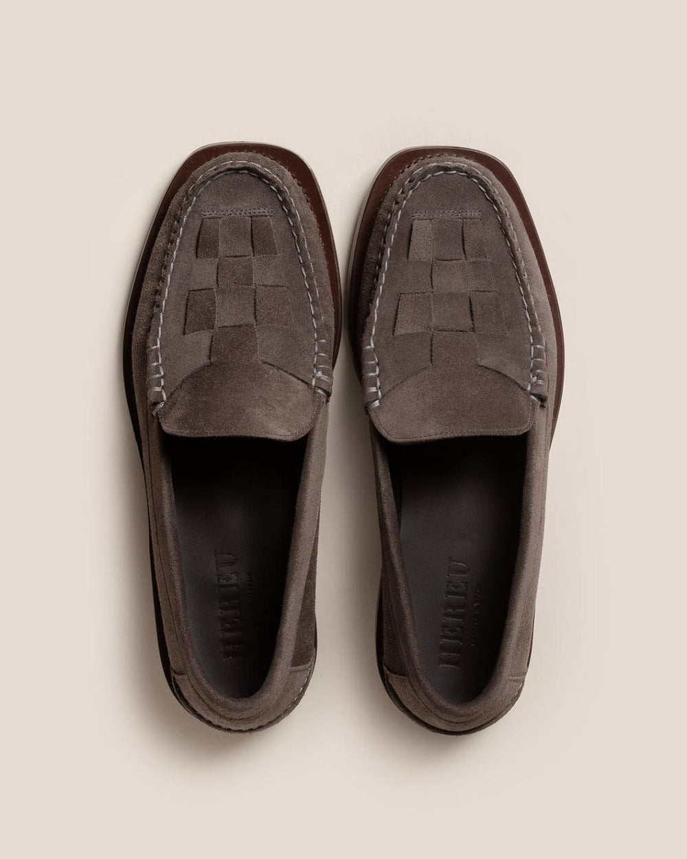 Hereu Loafers | NOMBELA SUEDE - Interwoven Detail Slip-on Loafer - Men