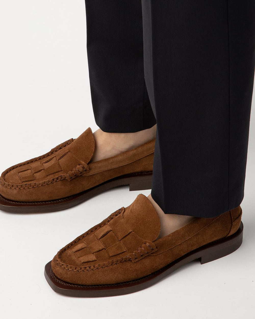 Hereu Loafers | NOMBELA SUEDE - Interwoven Detail Slip-on Loafer - Men