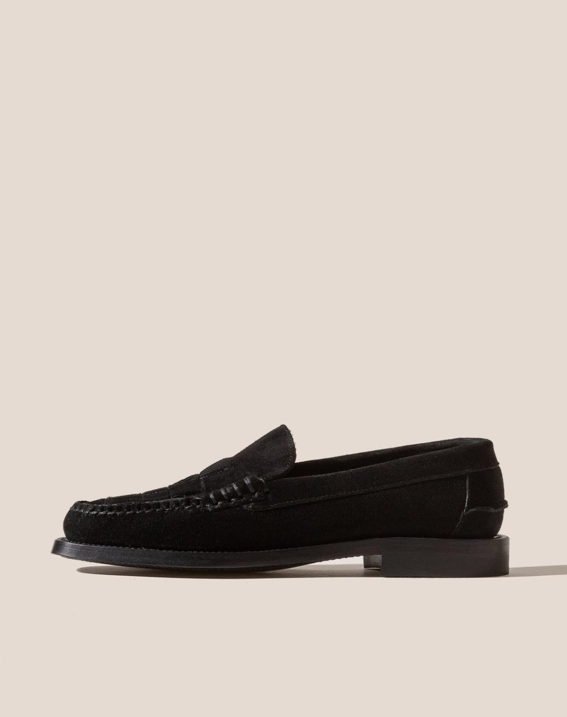 Hereu Loafers | NOMBELA SUEDE - Interwoven Detail Slip-on Loafer - Women