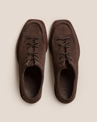 Hereu Loafers | PRIEGO SQUARED SUEDE - Lace Up Moccasin - Men