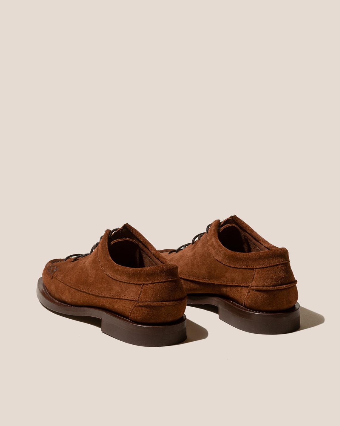Hereu Loafers | PRIEGO SQUARED SUEDE - Lace Up Moccasin - Men